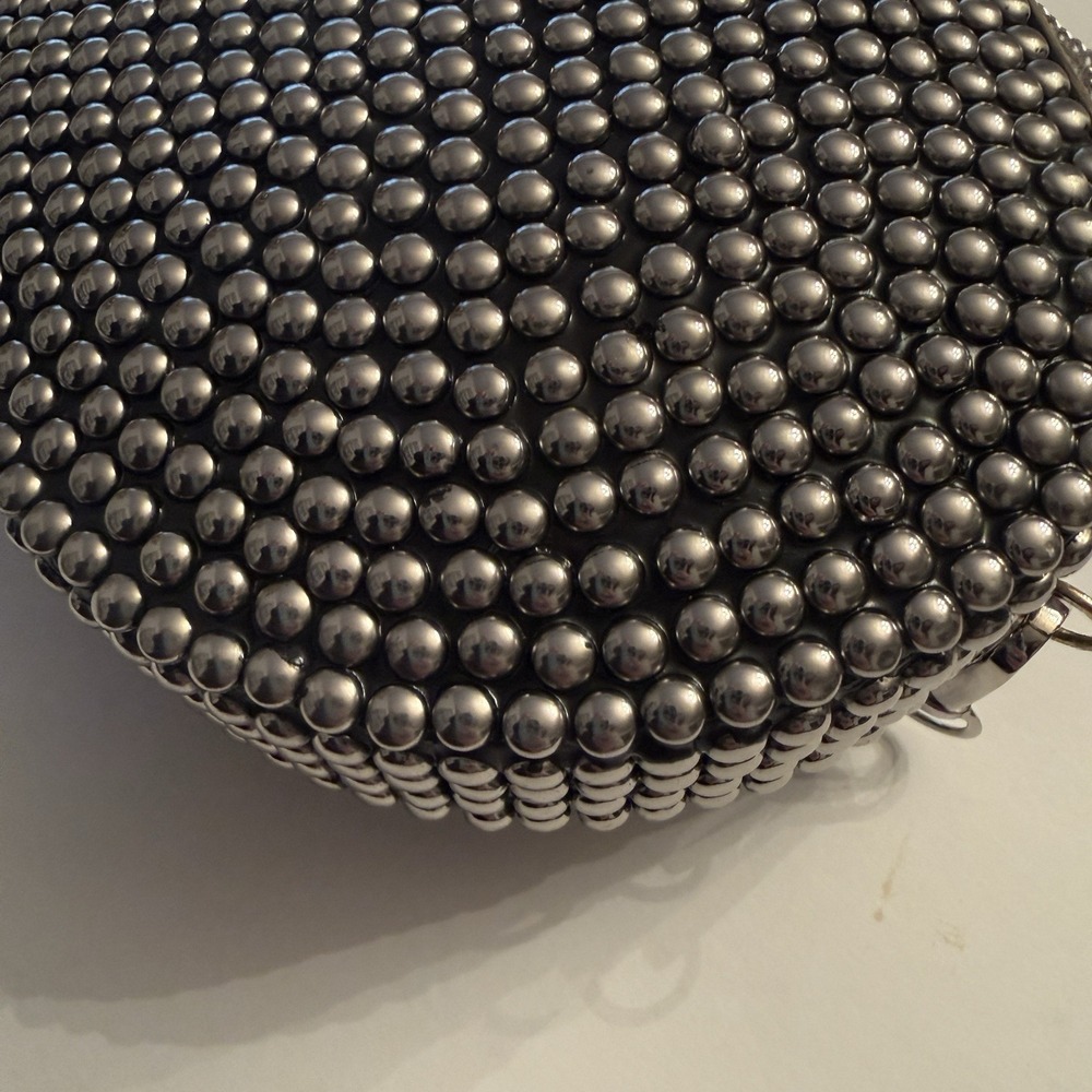 Ramla Bag Clutch Shoulder Bag Black Silver Metallic‎ Evening Party Handmade New - Picture 5 of 7